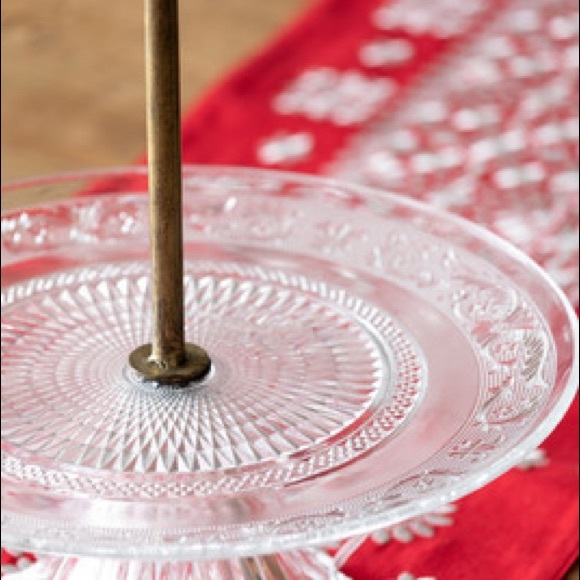 Park Hill Collection 2 Tier Glass Server - Picture 2 of 4